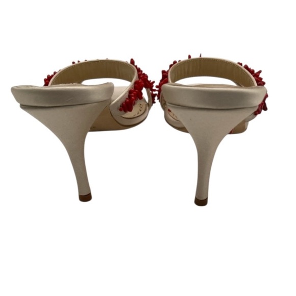 Manolo Blahnik Clorettenu 70MM Embellished Satin Mules - Picture 3 of 4
